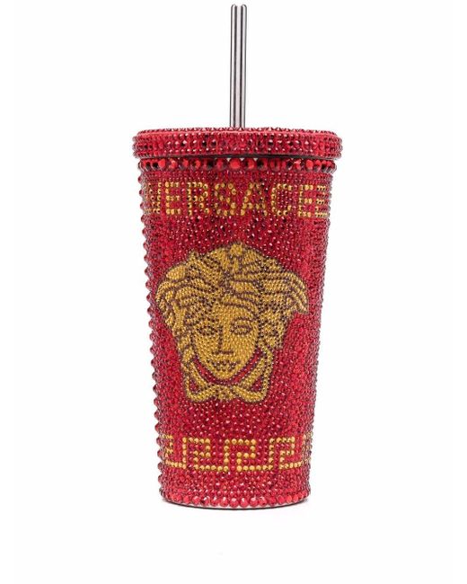 Mug de voyage Medusa ornée de cristal Versace en coloris Red