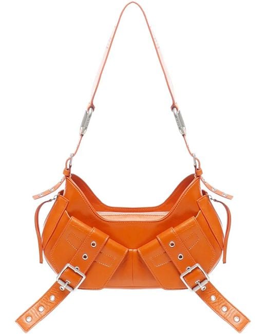 BIASIA Orange Buckle-Detail Shoulder Bag