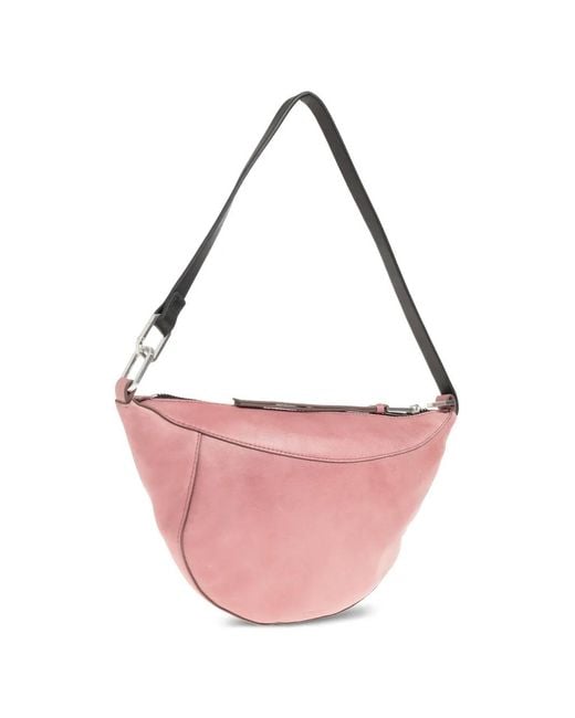 AllSaints Pink Luna Zip Lambskin Shoulder Bag