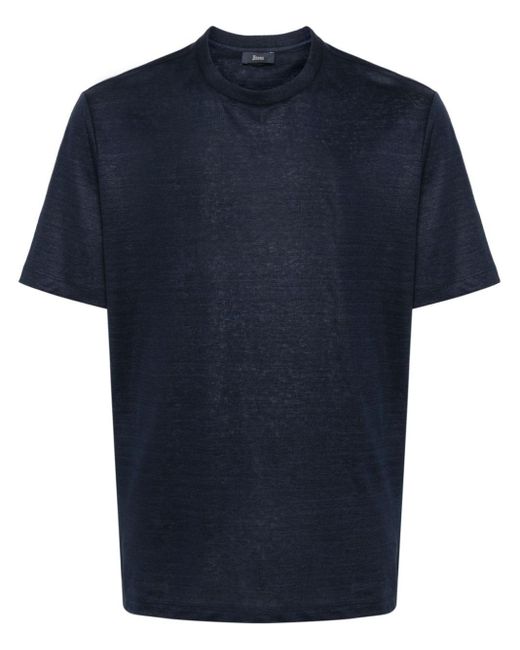 T-shirt à plaque logo Herno pour homme en coloris Blue