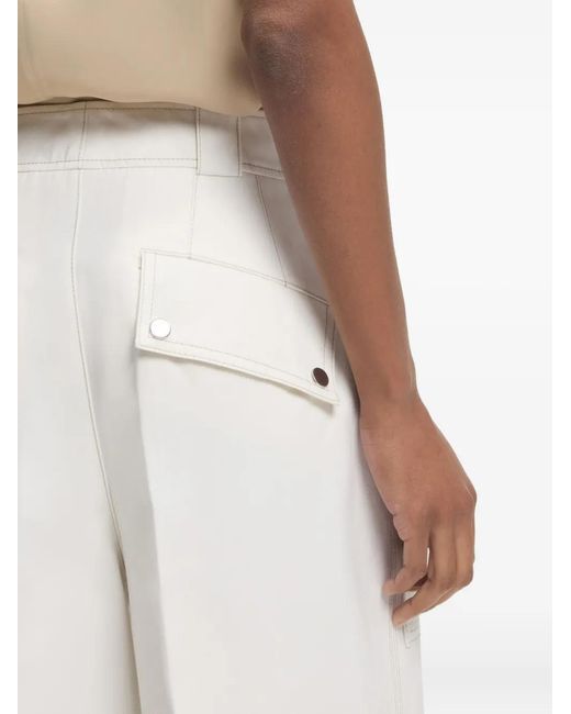 Boss White Pocket-Detailed Trousers