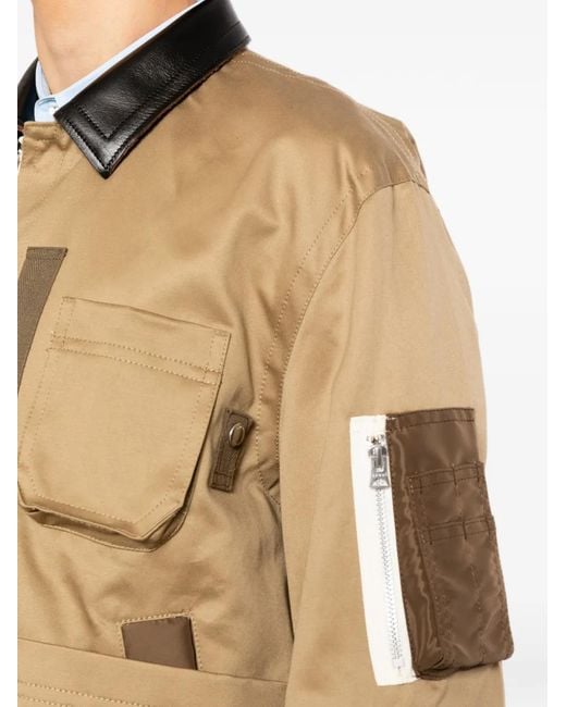Sacai Natural Cotton Chino Blouson for men
