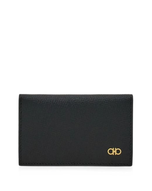 Ferragamo Black Micro Gancini Credit Card Holder for men