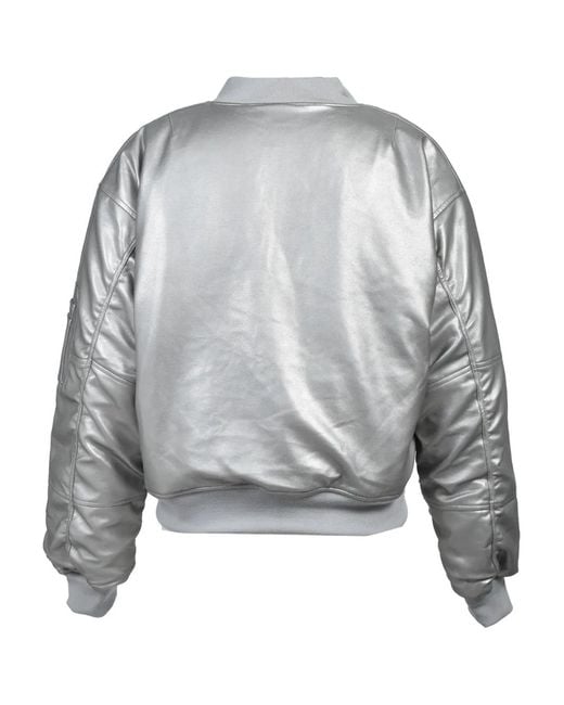 BREATH Gray Zip-Up Bomber Jacket for men