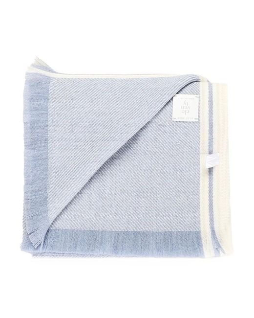 Eleventy White Wool Scarf for men