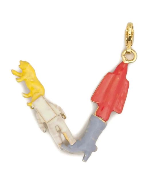 Marni Pink Alphabet "V" Charm