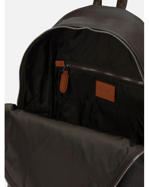 Zaino di Santoni in Black da Uomo