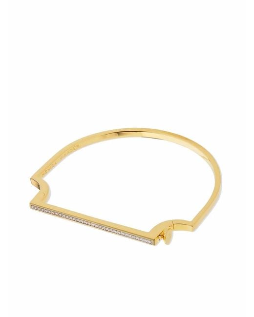 Monica Vinader Metallic Signature Skinny Diamond Bangle
