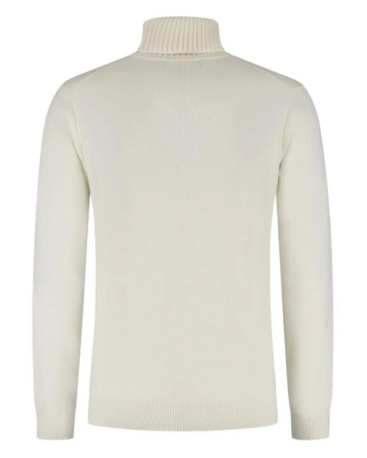 Doriani White Turtleneck Sweater for men