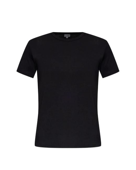 MM6 by Maison Margiela Black Logo-Patch T-Shirt for men