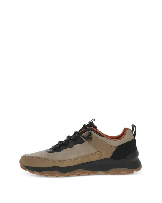 Bugatti Natural Lace-Up Panelled Sneakers for men