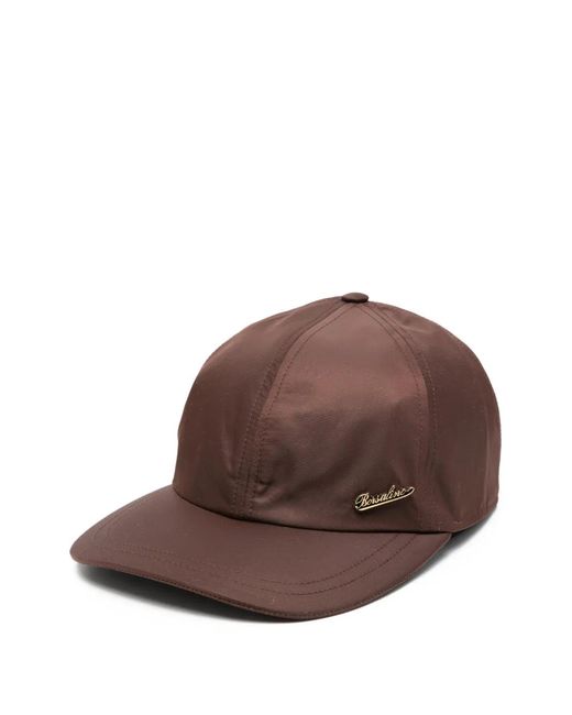 Borsalino Brown Baseballkappe Mit Logo