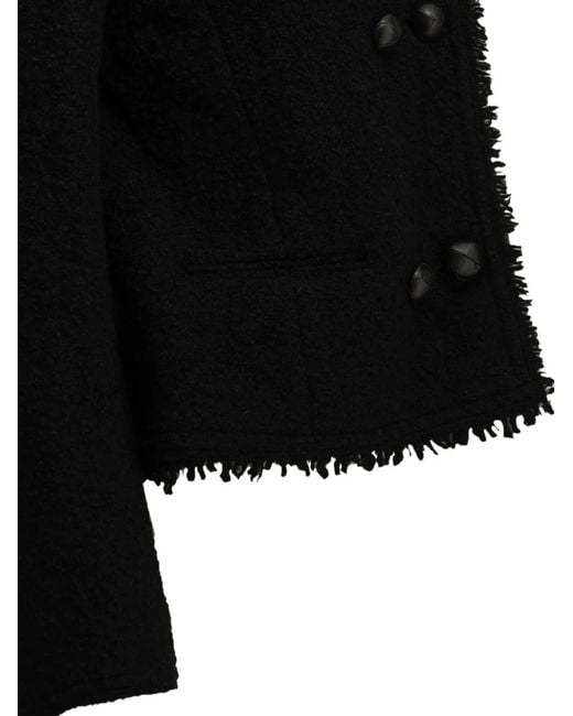 Isabel Marant Black Suely Frayed-Edge Jacket