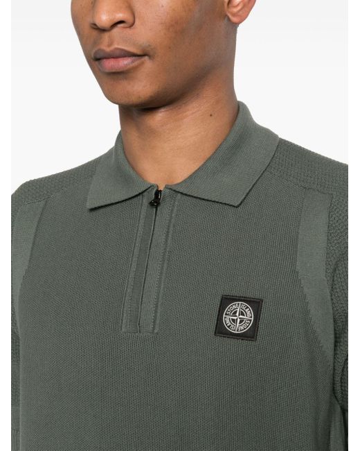 Stone Island Poloshirt Met Compass-logopatch in het Green voor heren