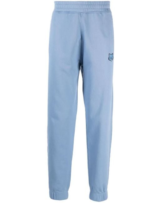 Maison Kitsuné Blue Bold Fox Track Pants for men