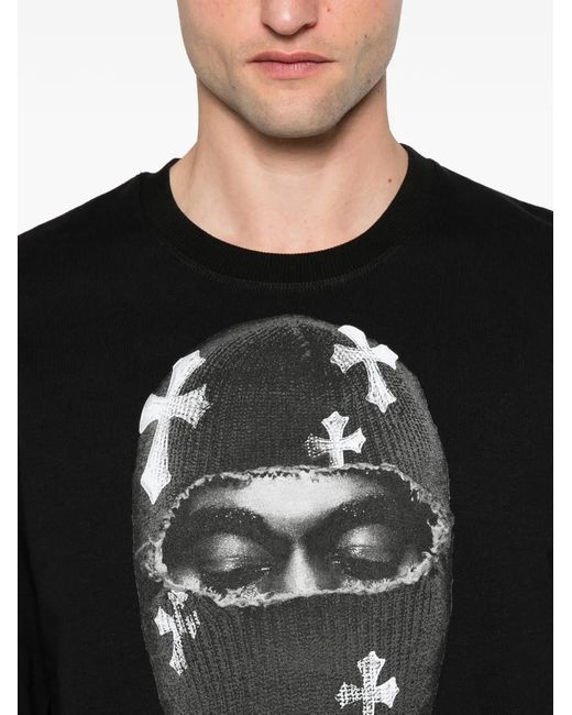 Ih Nom Uh Nit Black Graphic-Print Sweater for men