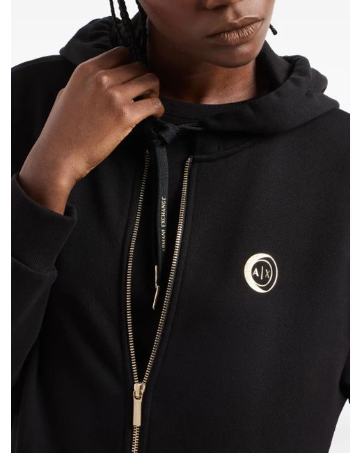 ARMANI EXCHANGE ロゴ パーカー Black
