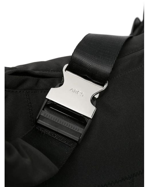 Arc Black Patchwork-Design Shoulder Bag for men