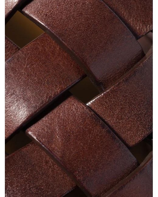 Miu Miu Brown Leather Flat Sandals