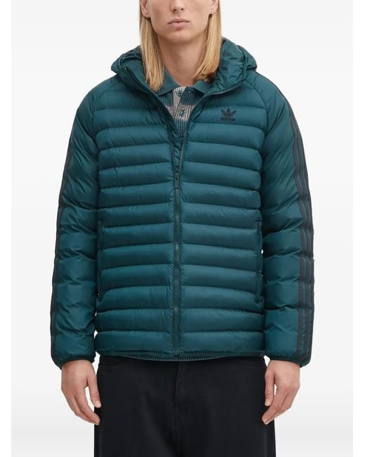 Adidas Green Hooded Padded Jacket for men
