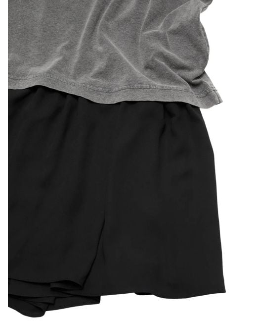 Acne Gray T-Shirtkleid Mit Grafischem Print