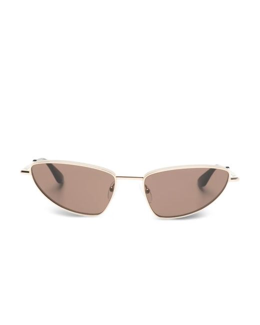McQueen Pink Geometric-Frame Sunglasses