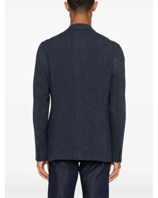 Etro Blue Single-Breasted Blazer for men