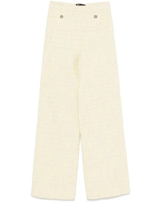 Maje ツイード ストレートパンツ Natural