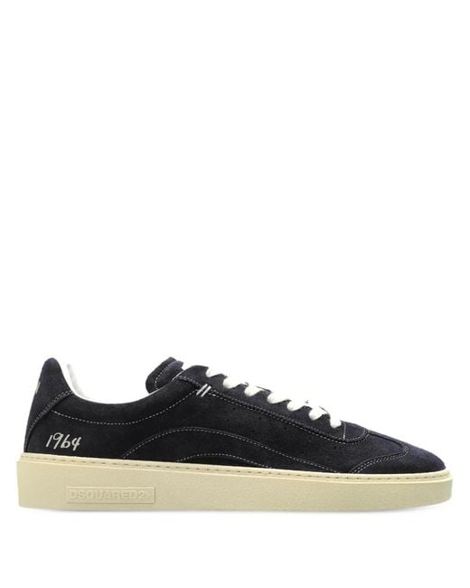 DSquared² Black Calf Leather Trainers for men