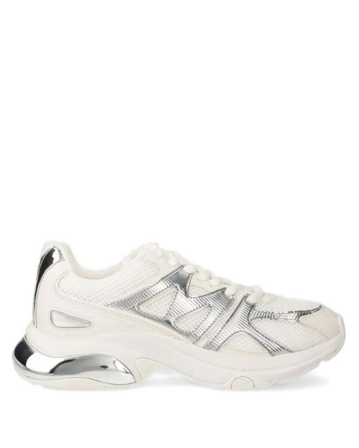 MICHAEL Michael Kors White Kit Metallic-Detail Sneakers