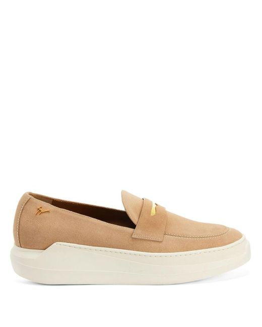 Giuseppe Zanotti Natural The New Conley Suede Loafers for men