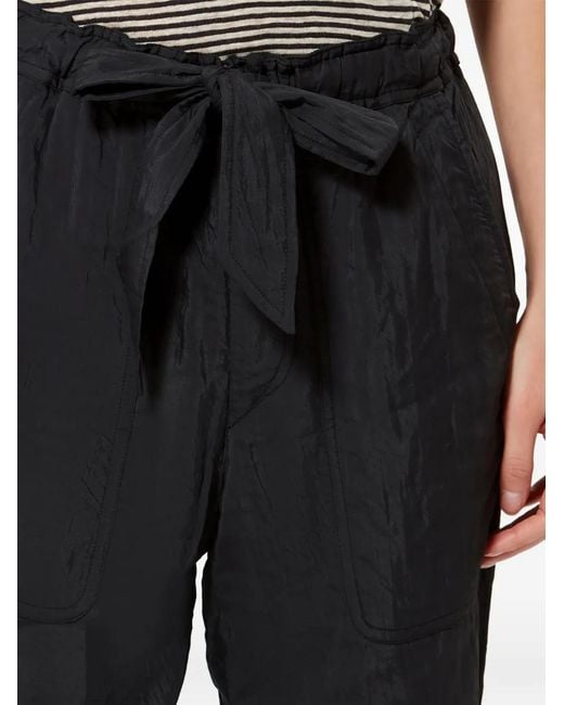 Isabel Marant Black Bilina Tie-Waist Trousers