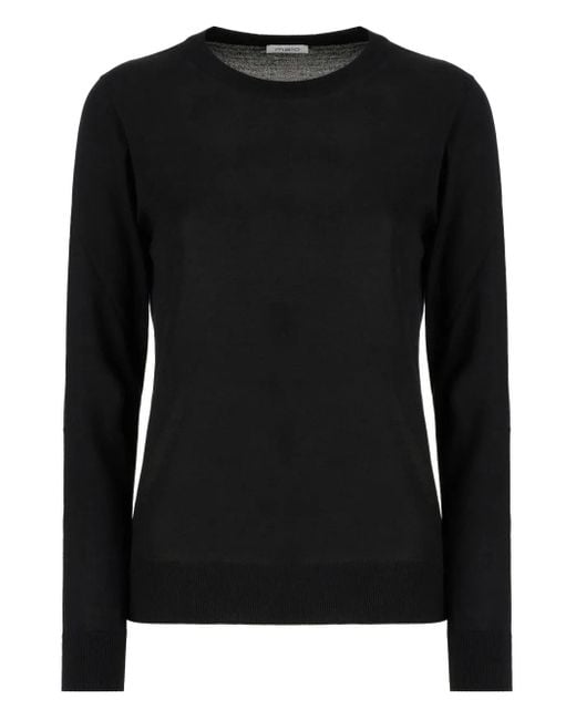 T-Shirt À Manches Longues Malo en coloris Black