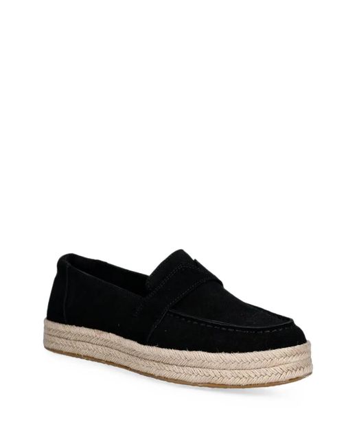 TOMS Black Blakely Platform Espadrilles