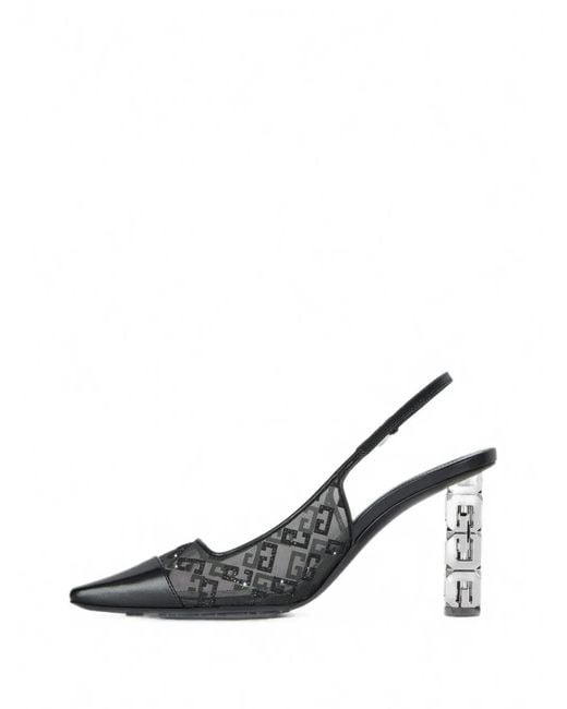 Givenchy White G Cube Slingbacks