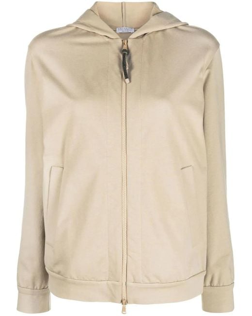 Sudadera con capucha y cadena Monili Brunello Cucinelli de color Natural