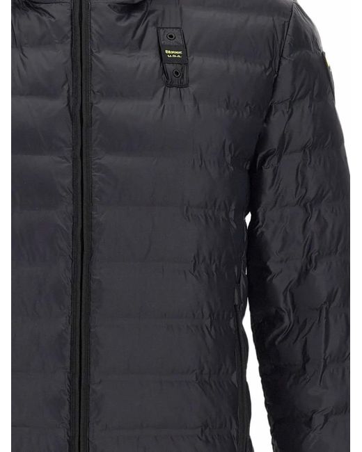 Blauer Gray Quilted Hooded Down Jackets for men