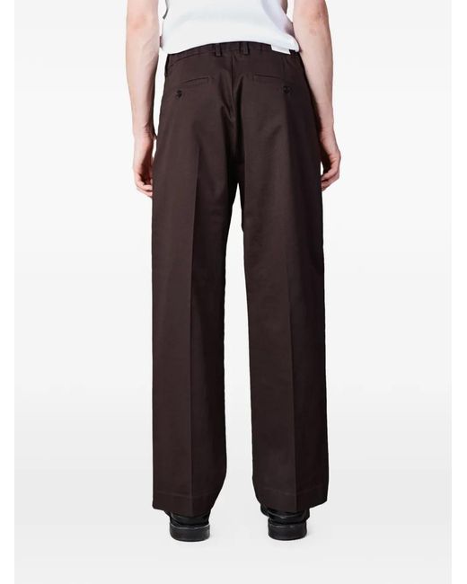NN07 Brown Kay Pleated Trousers for men
