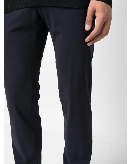PT Torino Blue Tailored Straight-Leg Trousers for men