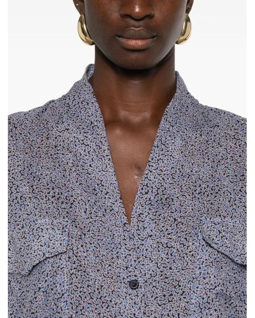 Camisa con bolsillo estampado Forte Forte de color Purple