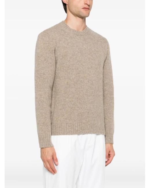 Eleventy Natural Crew-Neck Wool Sweater for men