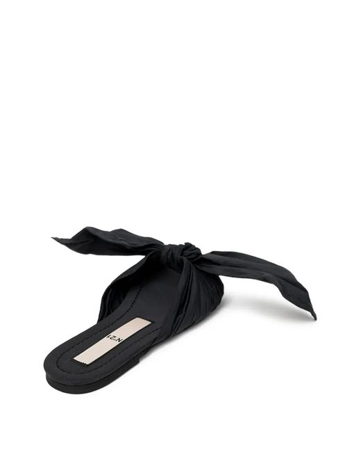 N°21 Black Bow Flat Sandals
