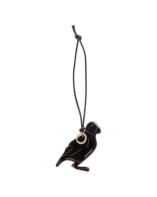 J.W. Anderson Black Puffin Leather Charm