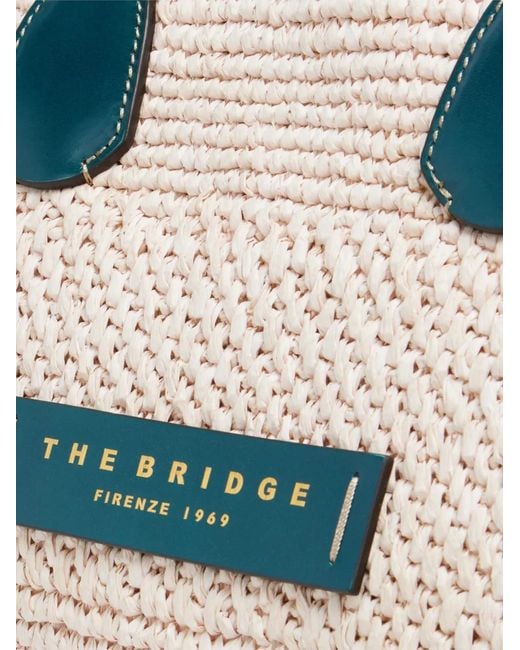 The Bridge Blue Sac À Main Tressé À Bords En Cuir