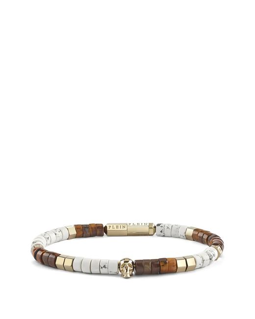 Philipp Plein White Bracelet Plein Beads for men