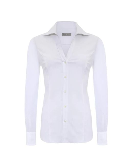 Anatomie White Chemise Beth À Manches En Résille