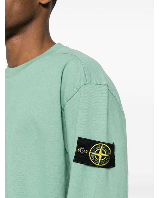Stone Island Baumwoll-Sweatshirt mit Kompass in Green für Herren