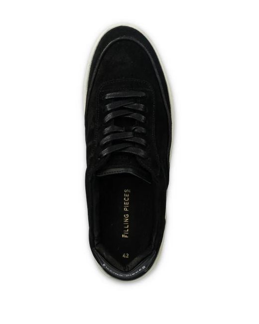 Filling Pieces Black Suede Sneakers for men