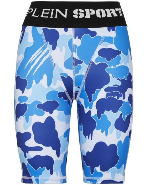 Philipp Plein カモフラージュ レギンス Blue