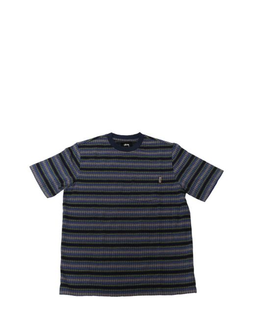 Stussy Striped T-shirt in Blue für Herren